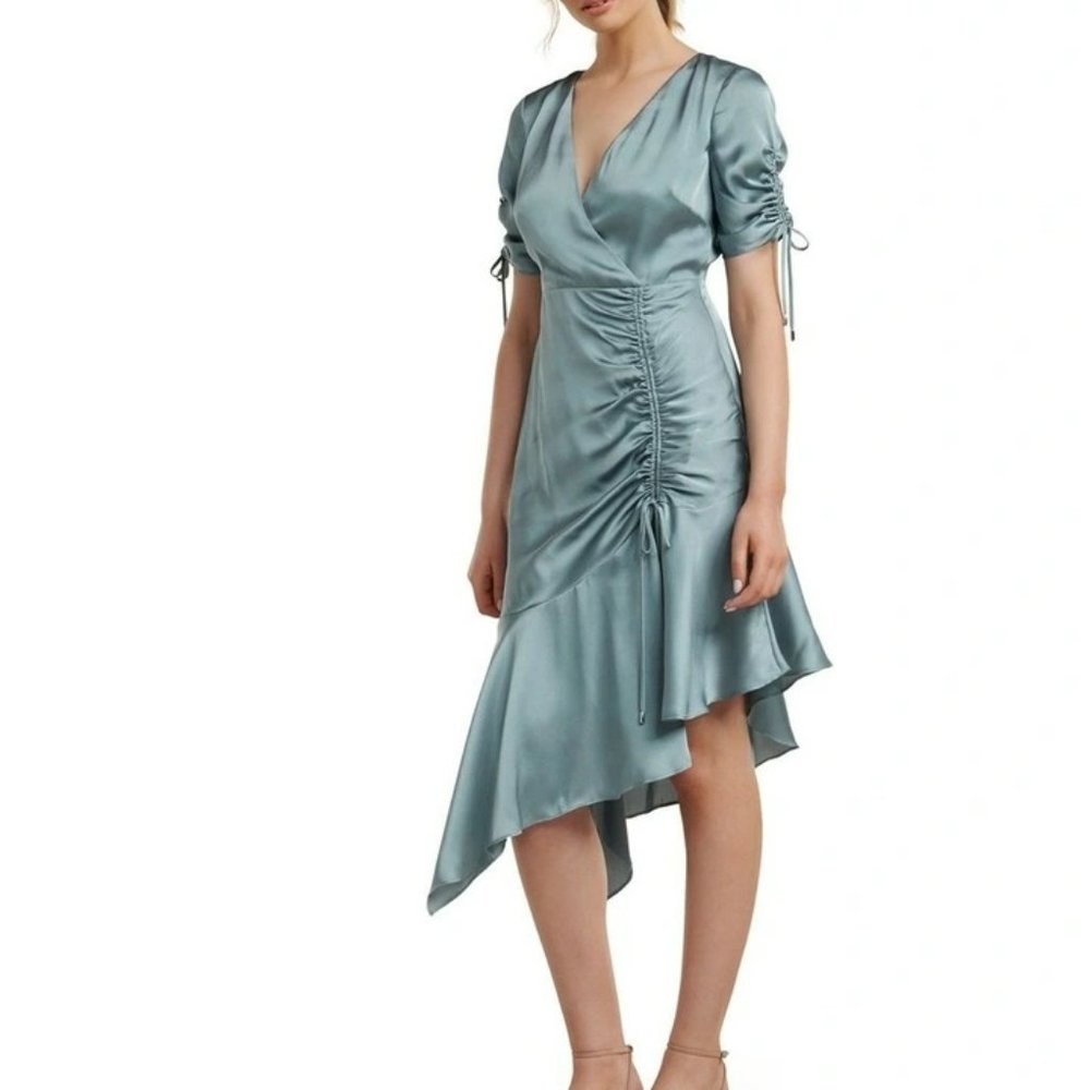 Sally Satin Ruched Dress